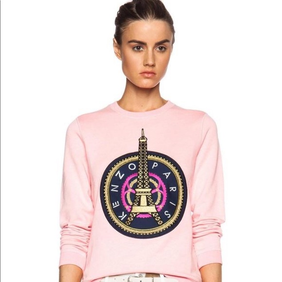 Authentic Pink Eiffel Tower Kenzo Sweatshirt - Picture 2 of 6